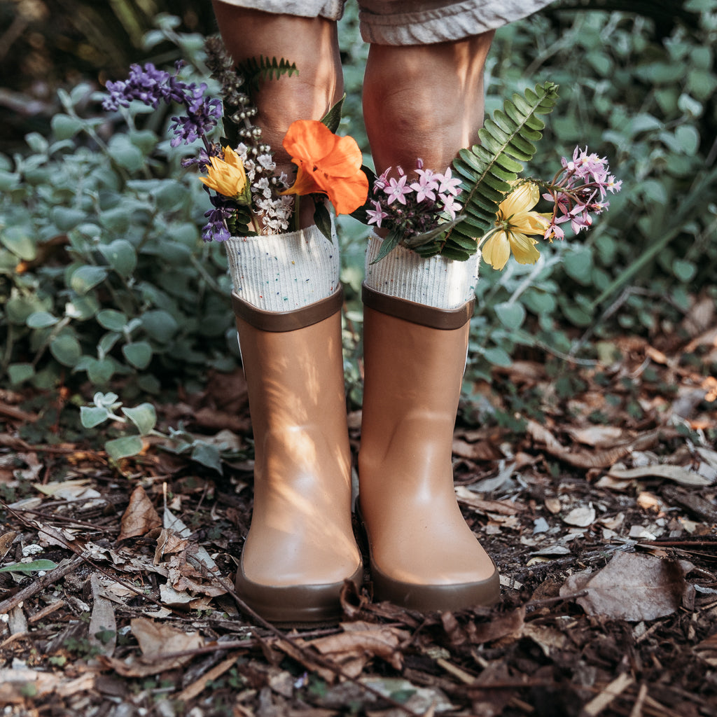 Rubber Rain Boots hot Western Hunting Gumboot Boots with Flower