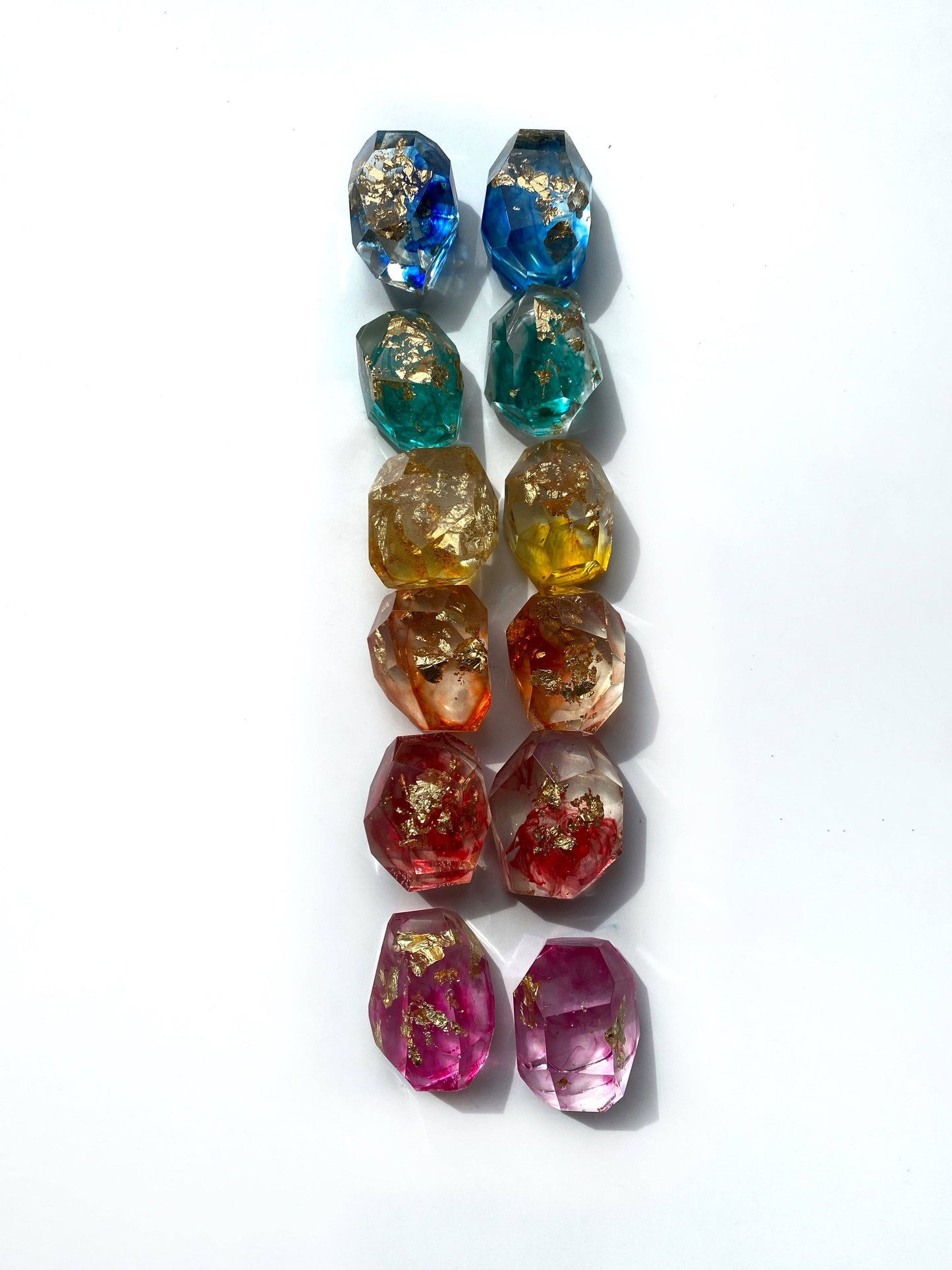 Rainbow Resin Gemstone Set