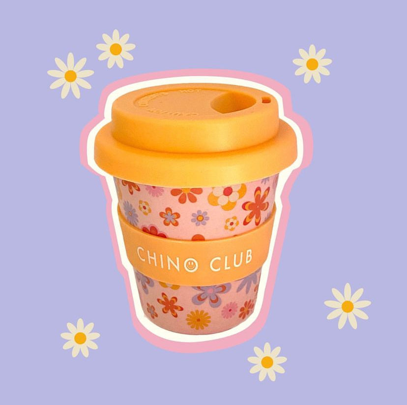 Retro Floral Baby Chino Cup 4 oz