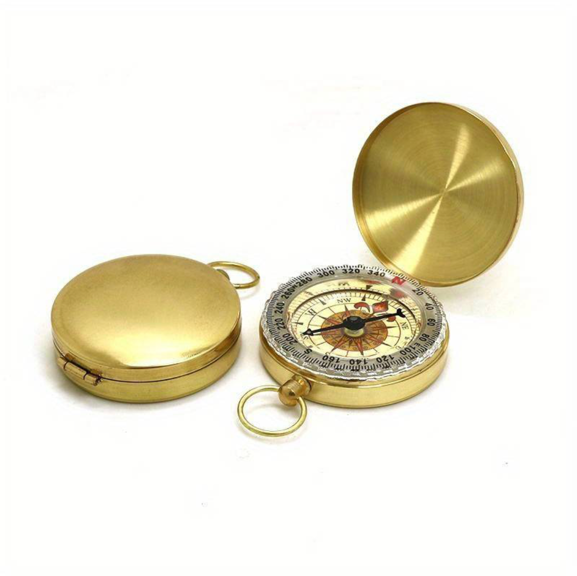 Golden Pocket Compass - Brass