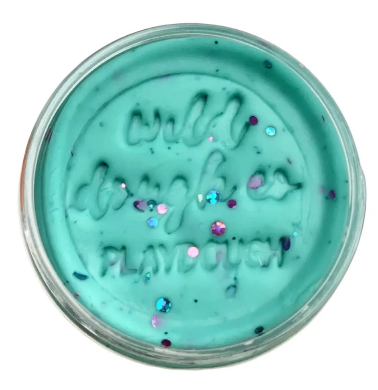 Wild Playdough - Mermaid Mint with Glitter - Toffee Apple Scented