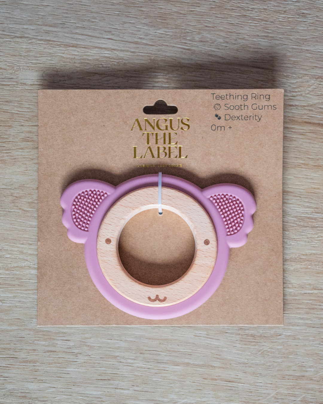 Koala Teething Ring- Pink