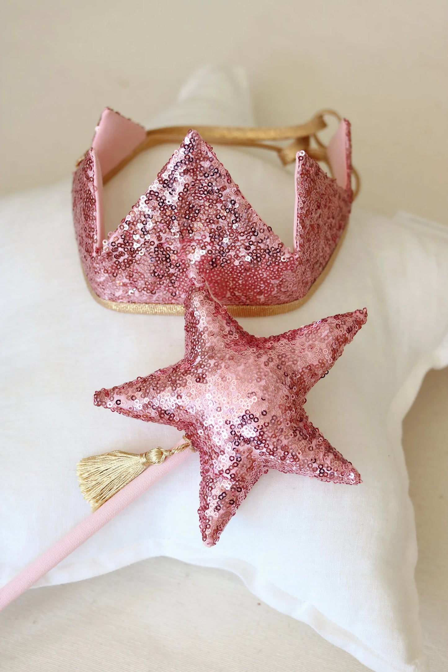 Pink Sequins Fairytale Crown