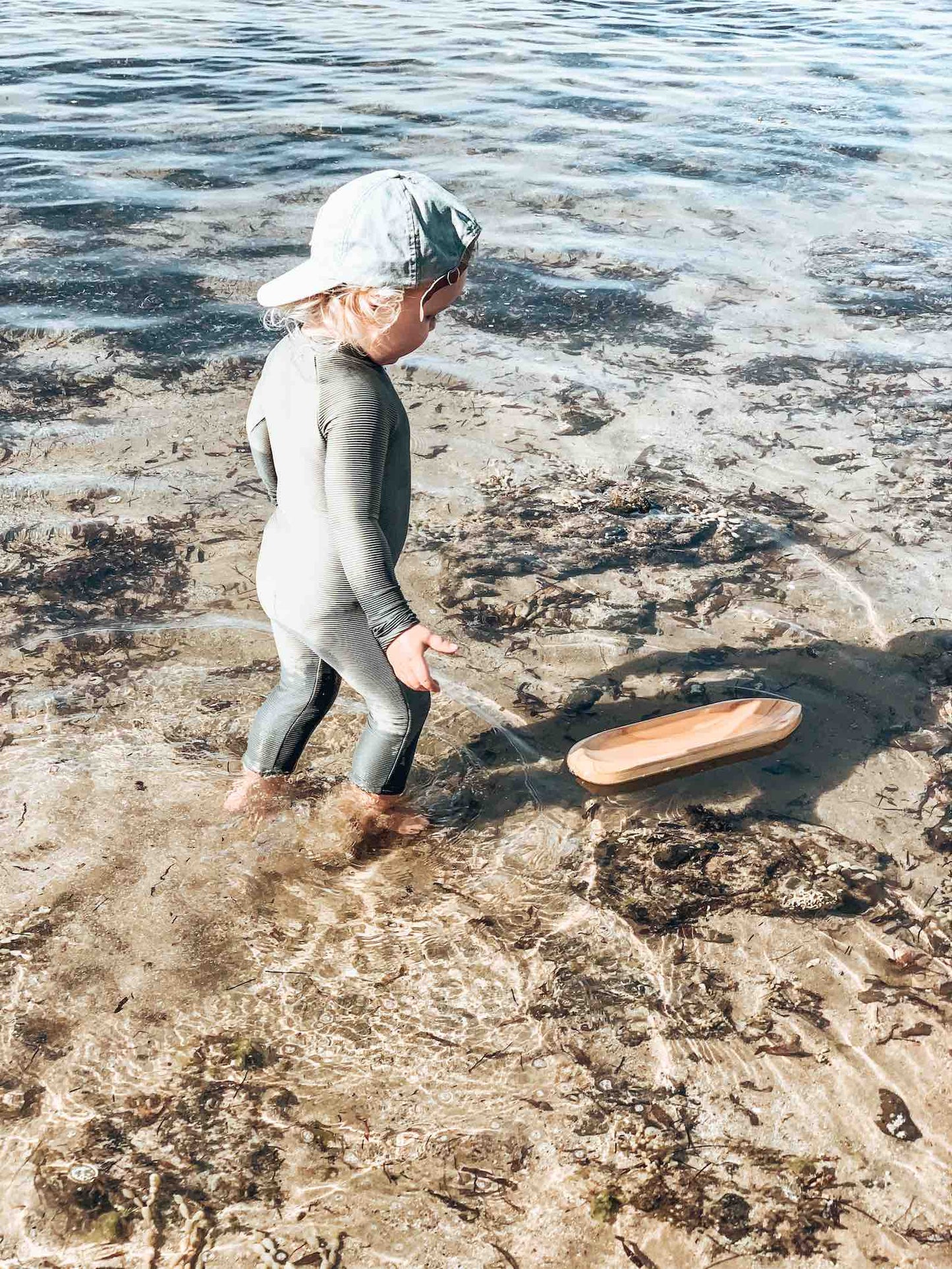 Wooden Toy Boat Canoe