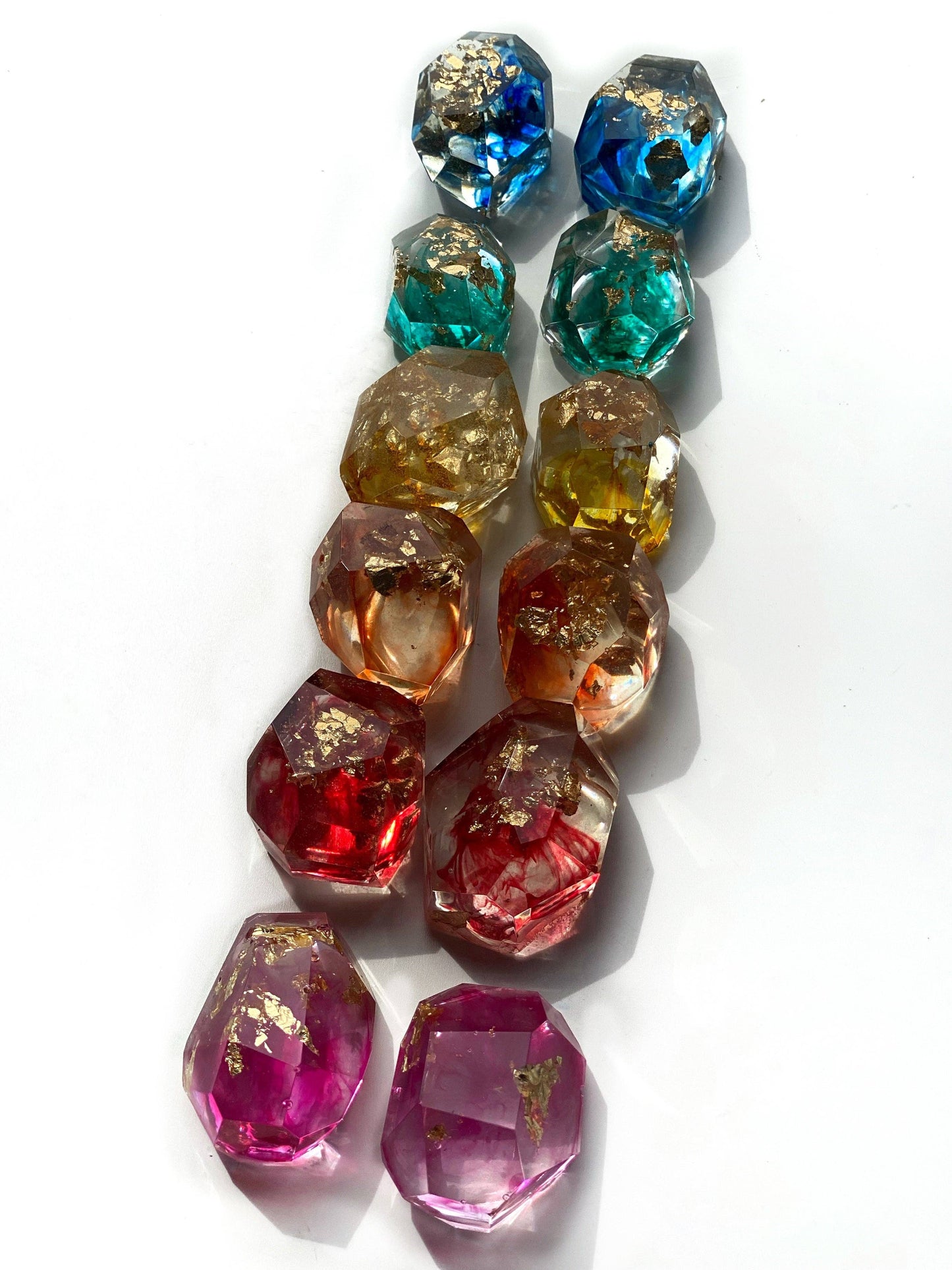 Rainbow Resin Gemstone Set