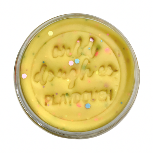 Wild Playdough - Sunshine Lollipop Yellow Glitter - Lemon Scented